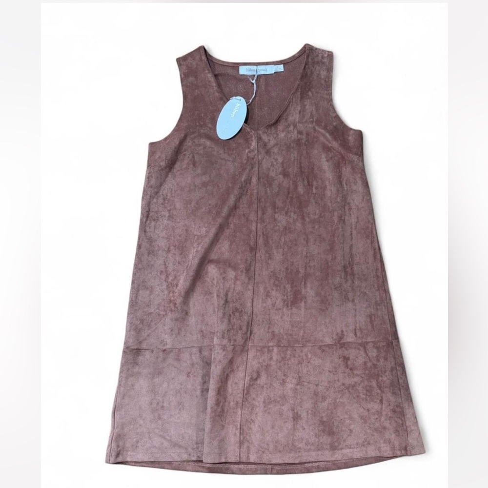 Sleeveless Suede Shift Dress